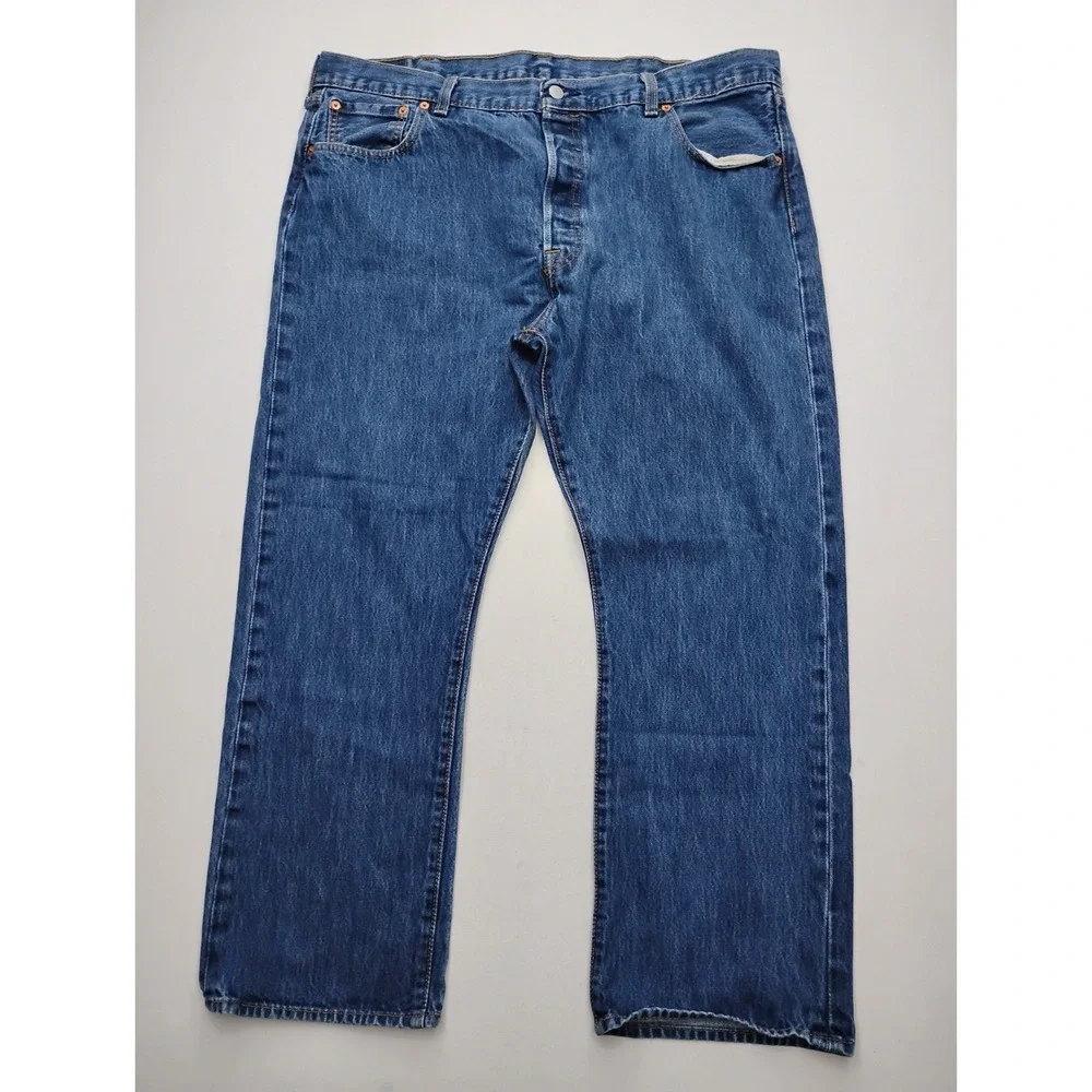 Levi's 501 Men's Blue‎ Straight Jeans 42x30 Dark Wash Button Fly Denim